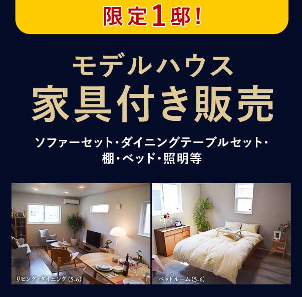 モデルハウス家具付き販売